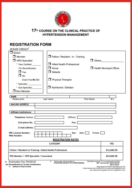 Registration Form - Clinical Practice
